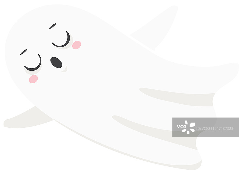 可爱的友好鬼魂卡通形象图片素材