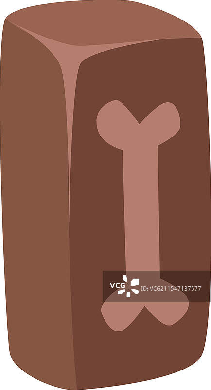 棕色狗零食，带有顽皮的骨头图案图片素材