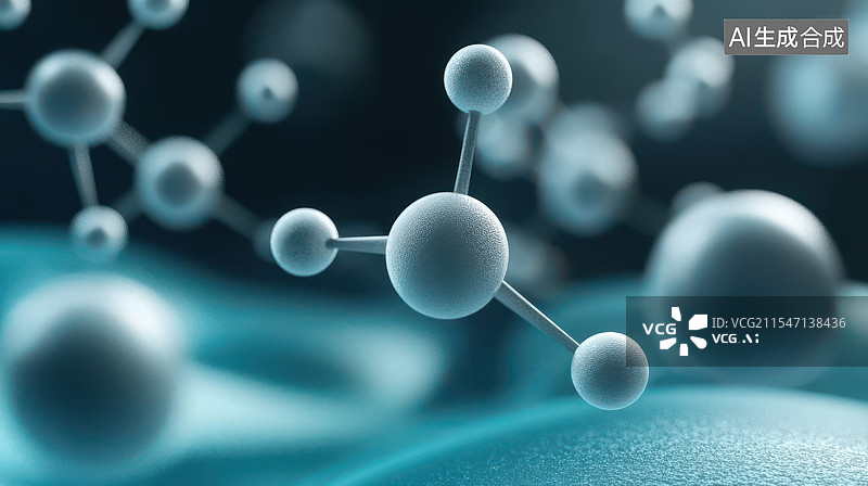 【AI数字艺术】DNA分子或原子结构图片素材