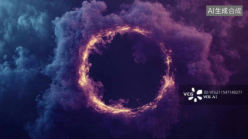 【AI数字艺术】超大气圆形特效背景图片素材