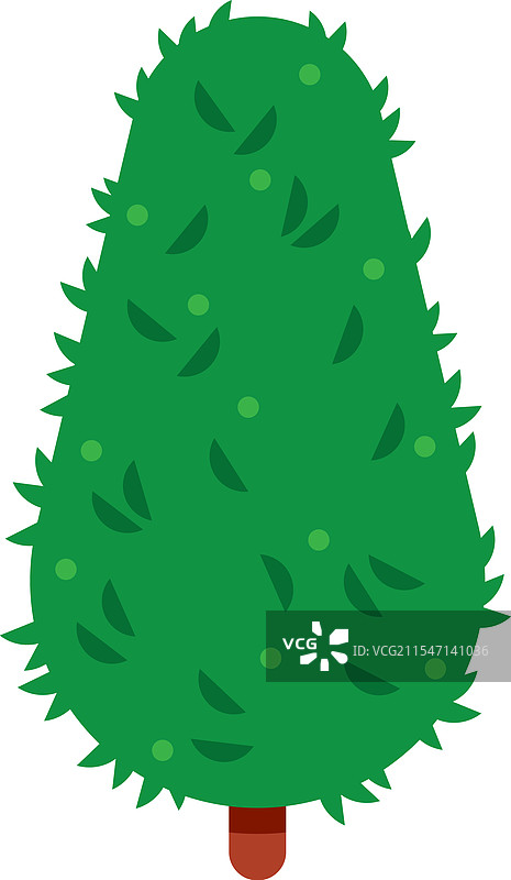 郁郁葱葱的修剪树，带有小叶子和图片素材