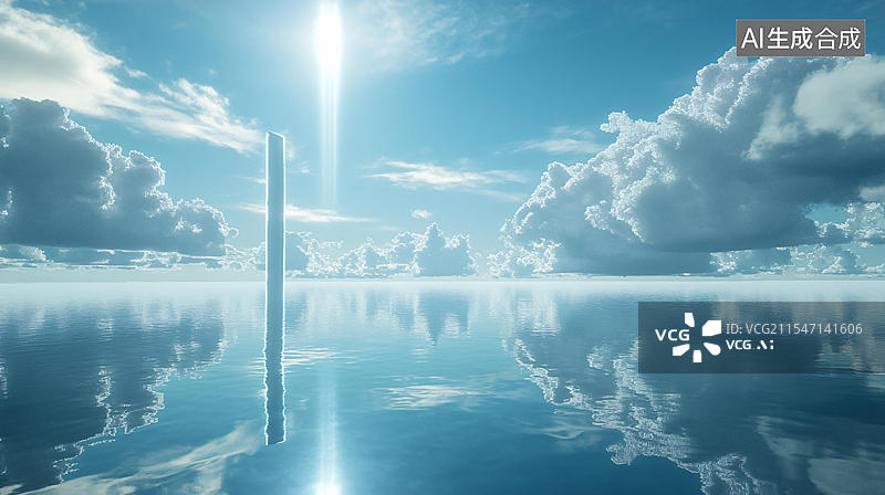【AI数字艺术】超现实泳池图片素材