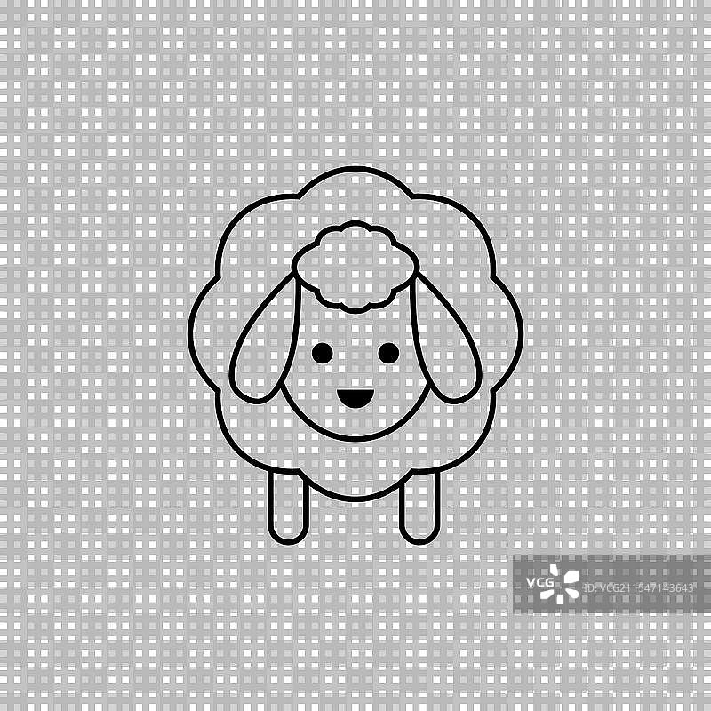 羊的透明轮廓图标图片素材