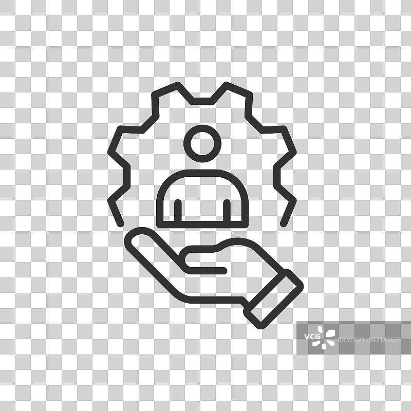 招聘图标，线条设计，招聘与雇用图片素材