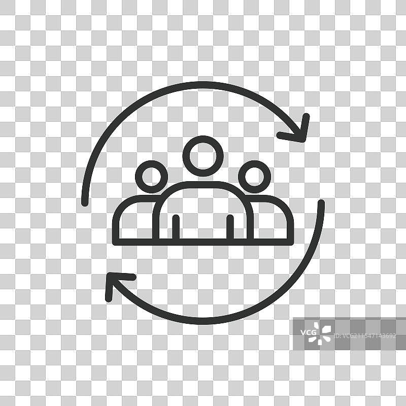 客户关系图标线条设计图片素材