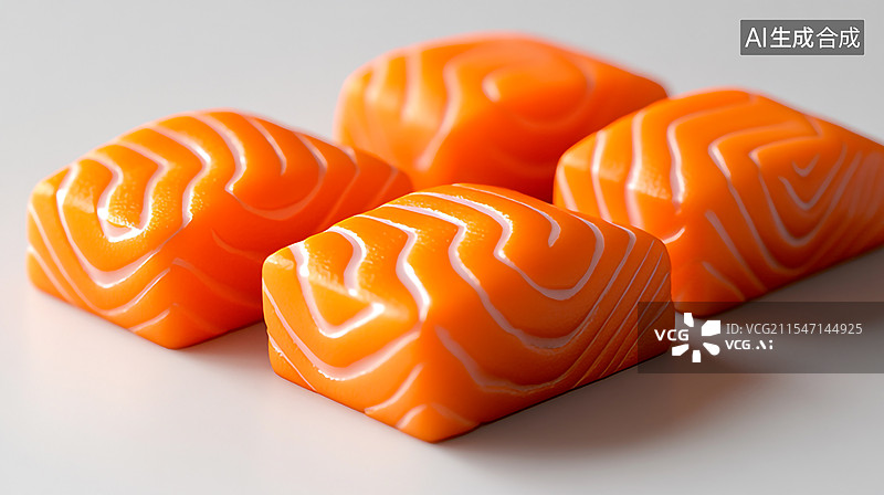 【AI数字艺术】三文鱼寿司拼盘图片素材