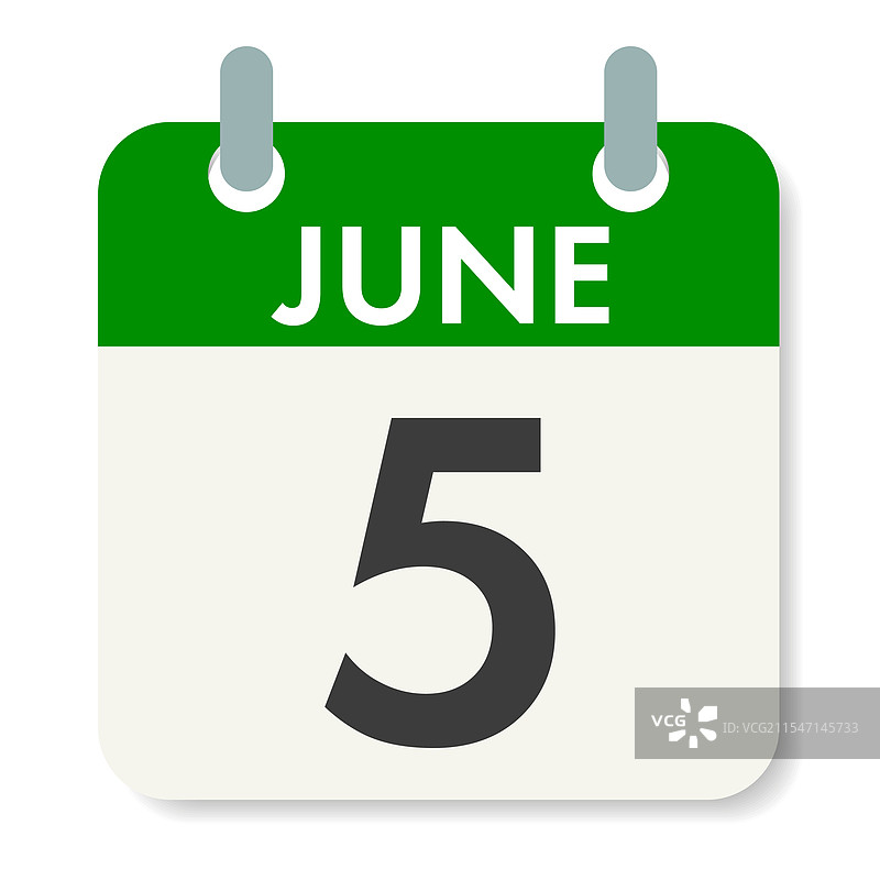 六月五日 世界环境日 日历表图片素材