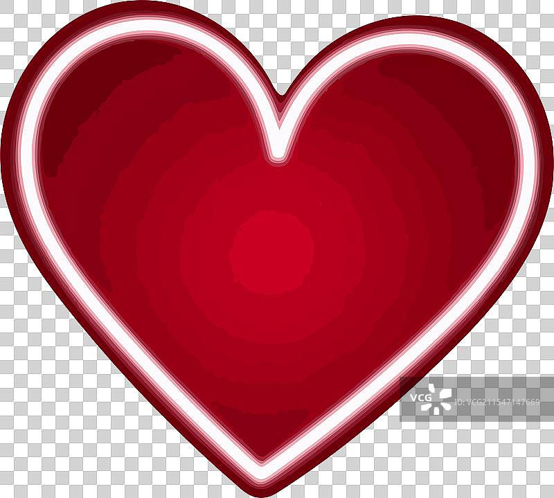 发光的红色心形图案图片素材