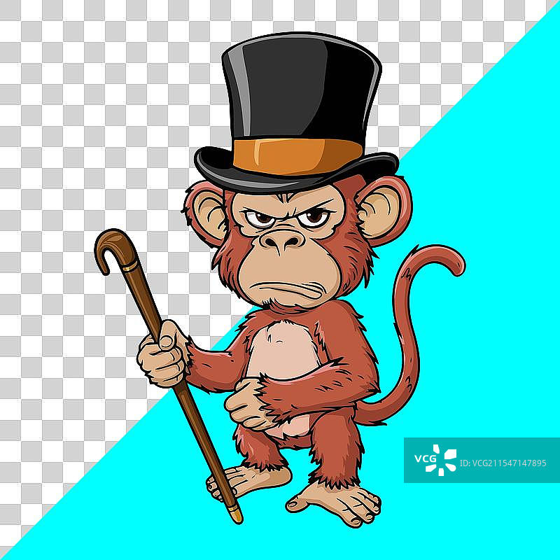 一组关于猴子的卡通图片图片素材