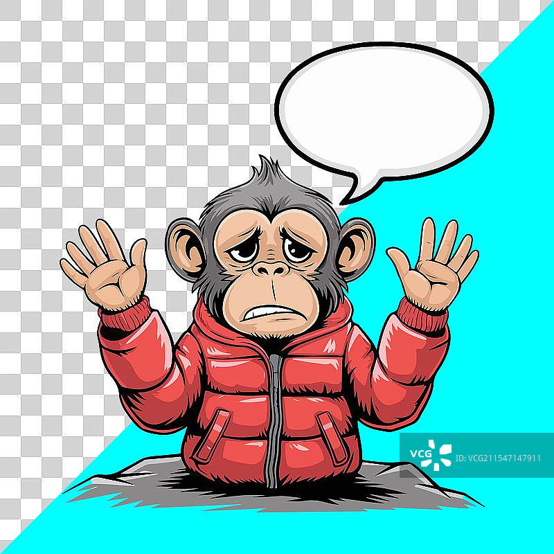 一组关于猴子的卡通图片图片素材