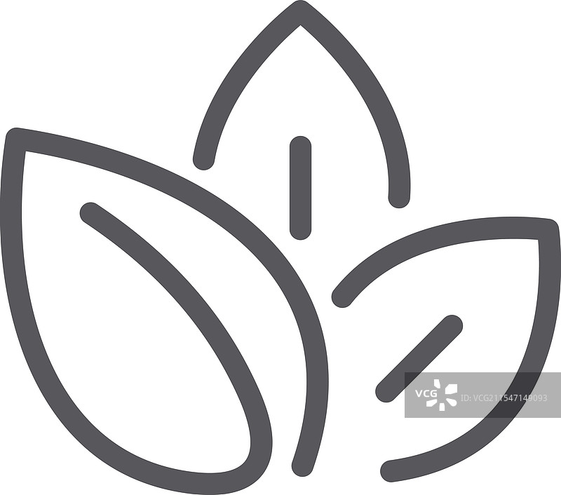 简单的标志，包含三个风格化的叶子图片素材