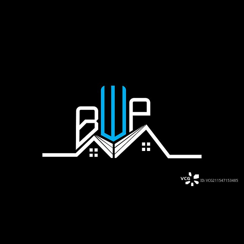 BWP房地产标志设计，简单现代的BWP风格图片素材