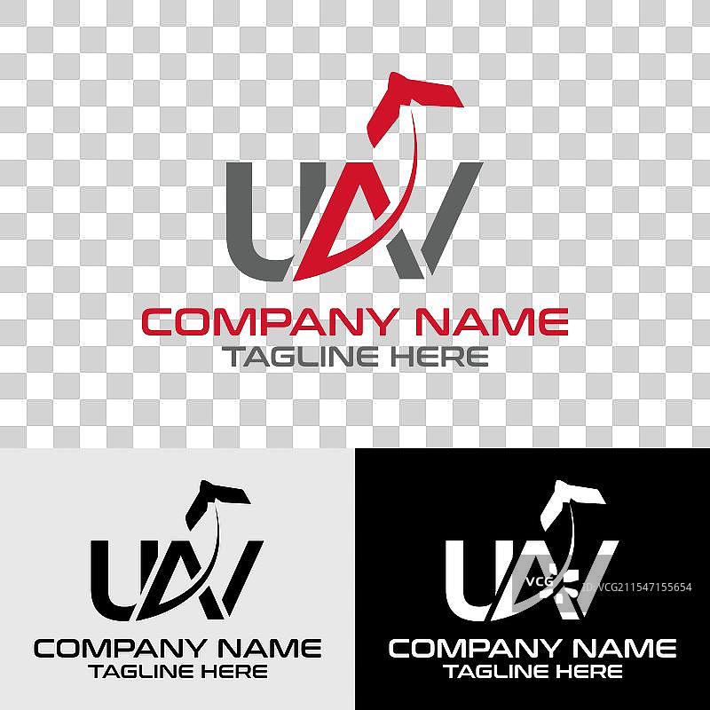 无人机商店标志 UAV 字母首字母标志图片素材