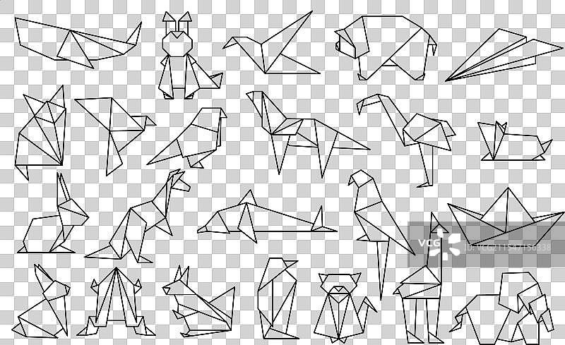 动物折纸图片素材