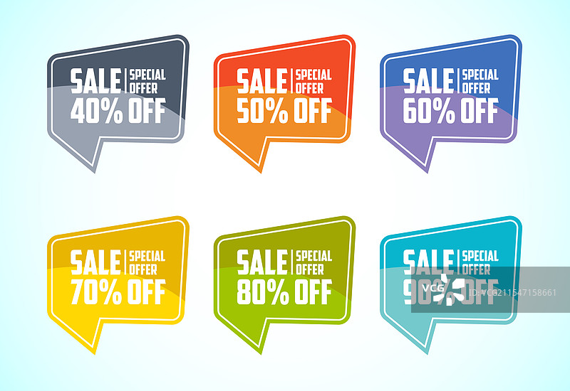 促销特价标签贴纸套装购物图片素材