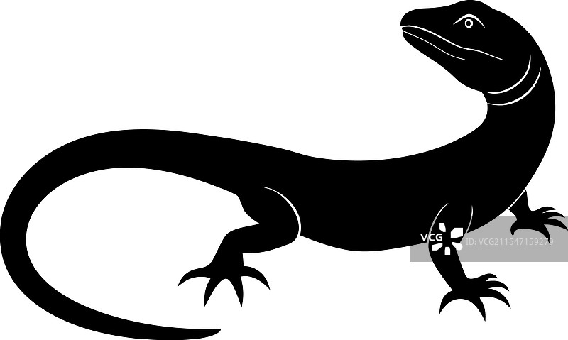 巨蜥剪影图片素材