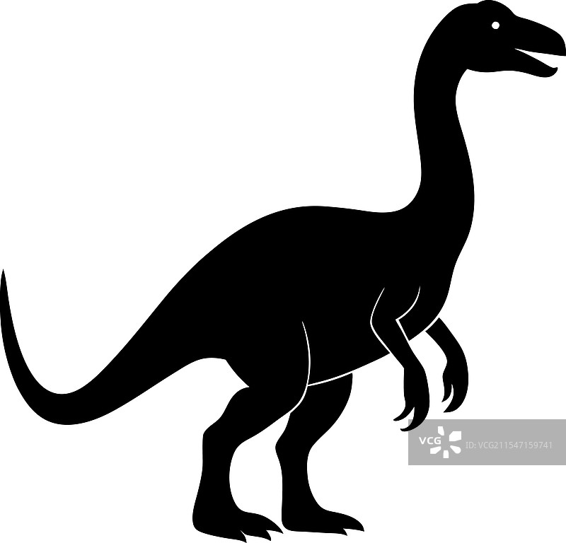 恐龙剪影图片素材