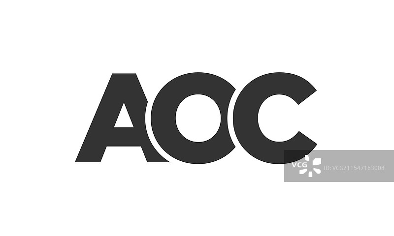 强大而现代的AOC标志设计模板图片素材