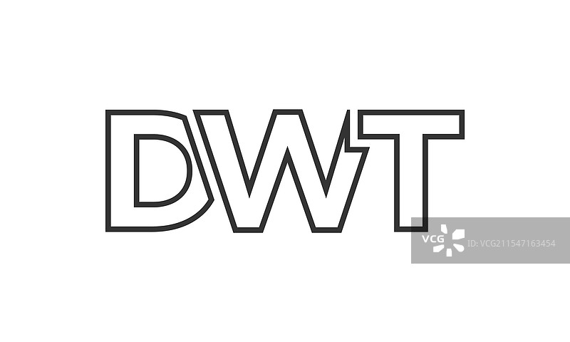 强大而现代的DWT标志设计模板图片素材