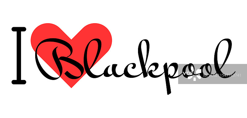 我爱英国的布莱克浦市图片素材