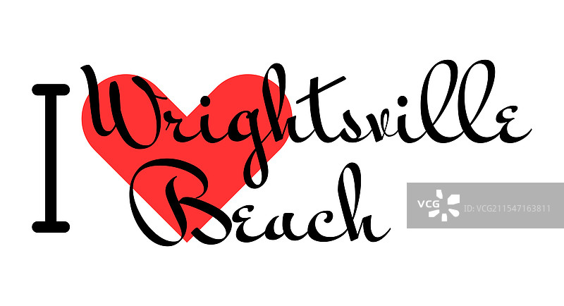 我爱美国的赖特斯维尔海滩城市图片素材