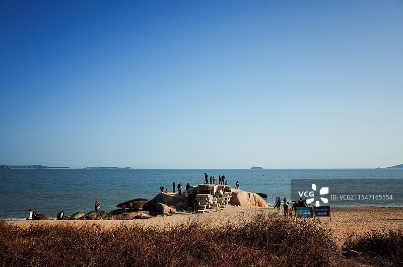 厦门冬季的环岛路沙滩椰风寨黄厝玩月坡音乐广场图片素材