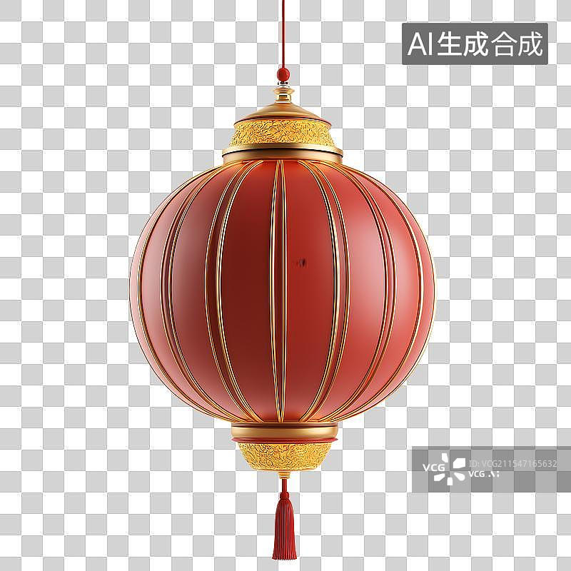 【AI数字艺术】3D中国灯笼元素图片素材