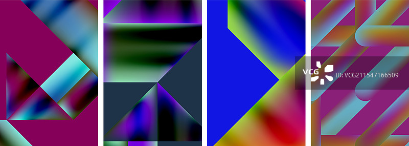 一组抽象几何海报图片素材
