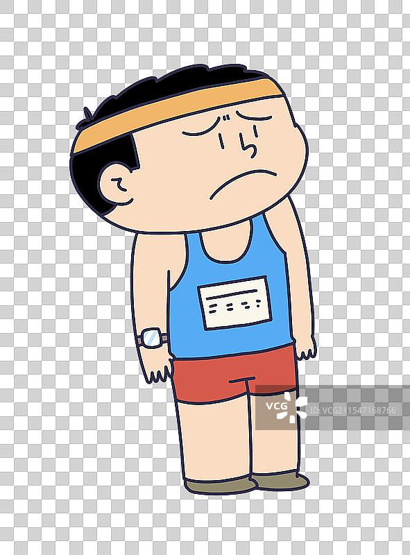 站立的长跑运动员图片素材