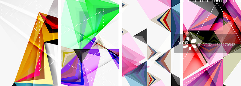 三角形混合几何概念海报设计图片素材