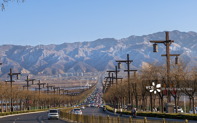 山西运城盐湖区006号电线杆图片素材