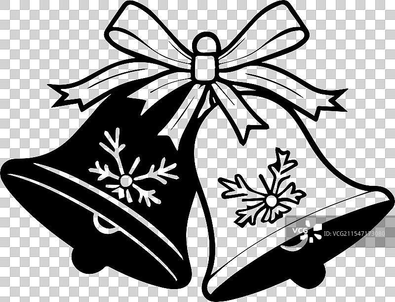 节日铃铛剪影用于T恤设计图片素材