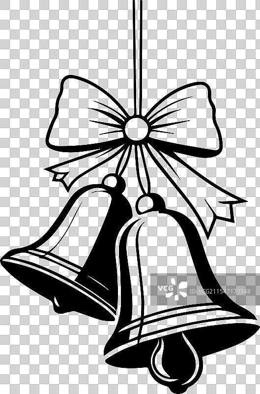 迷人的圣诞铃铛剪贴画用于KDP图片素材