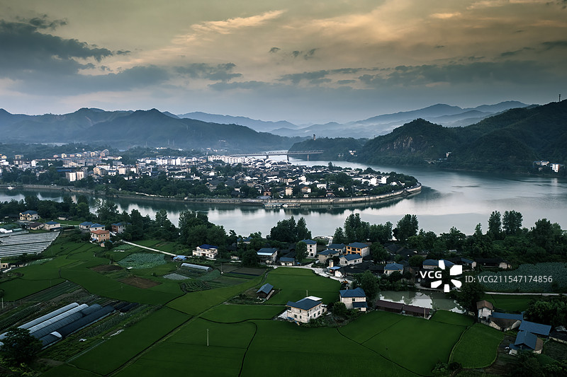 湖南怀化黔阳古城全景图图片素材