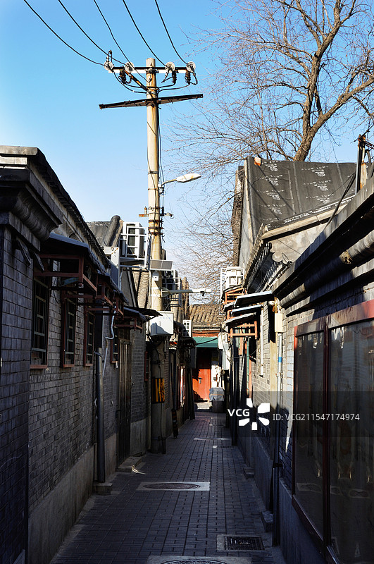 老北京特色建筑（胡同）图片素材