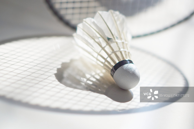 羽毛球和羽毛球特写镜头图片素材