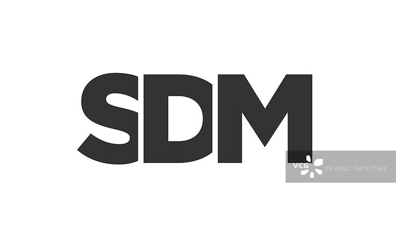 强大而现代的SDM标志设计模板图片素材