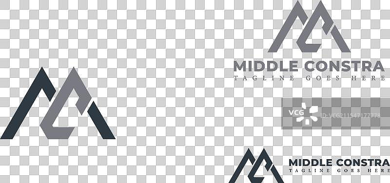 黑色抽象首字母MC或CM标志图片素材