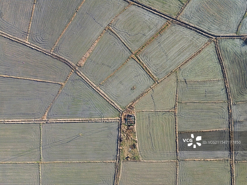 航拍萍乡芦溪县银河镇陇田村农田图片素材