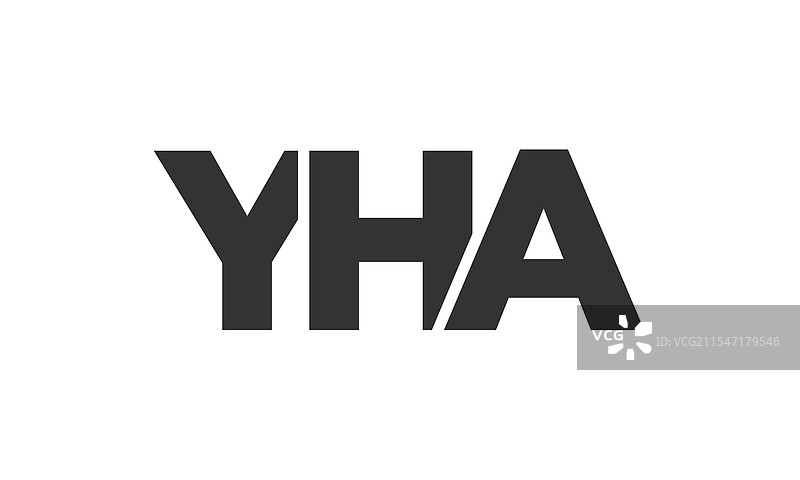现代且强大的YHA标志设计模板图片素材