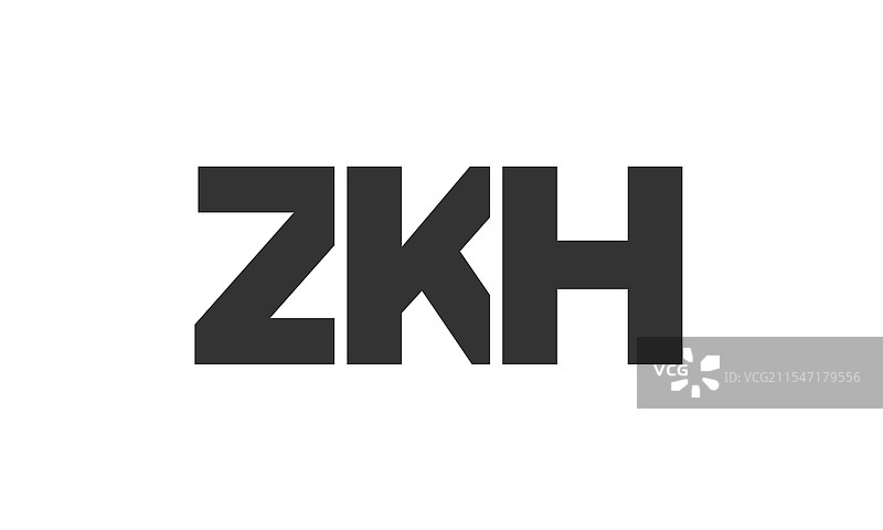 强大而现代的ZKH标志设计模板图片素材