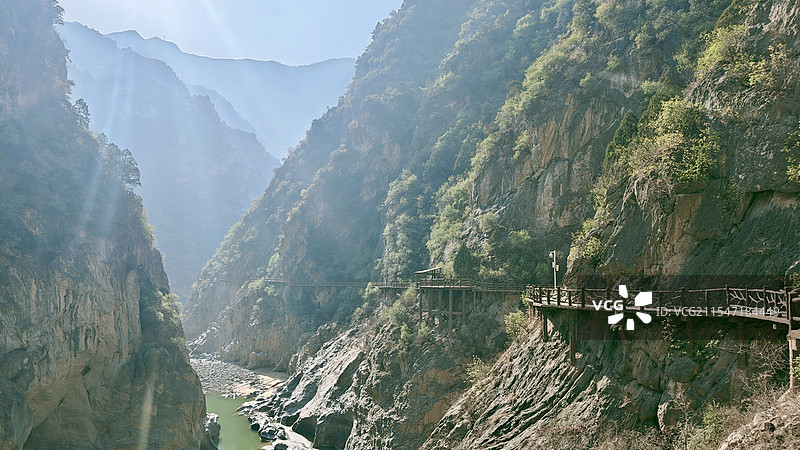 郑国渠美景-栈道图片素材
