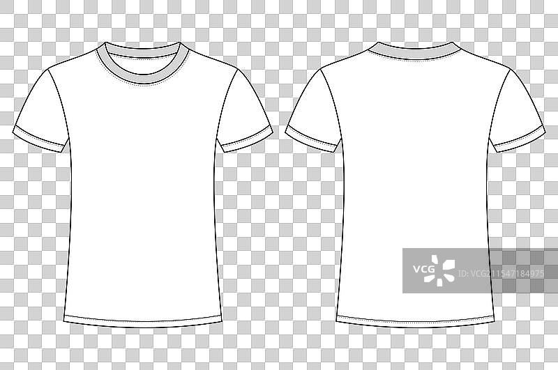基础半袖T恤设计图片素材