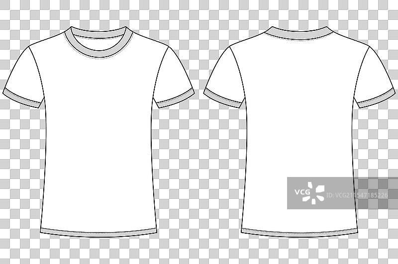 基础半袖T恤设计图片素材
