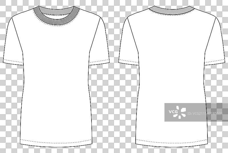 基础半袖T恤设计图片素材