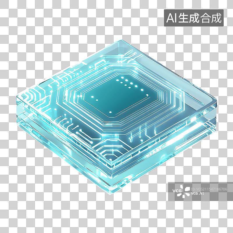 【AI数字艺术】CAD科技感金融商务软件信片半导体智能科技图片素材