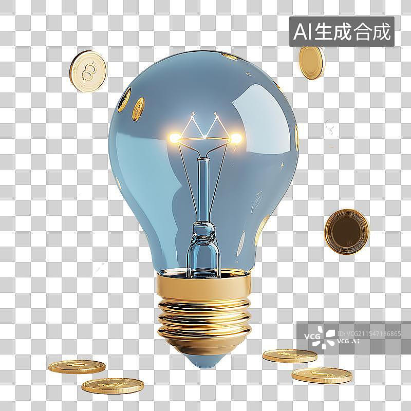 【AI数字艺术】CAD科技感金融商务元素金币商业模式发现创意方案图片素材