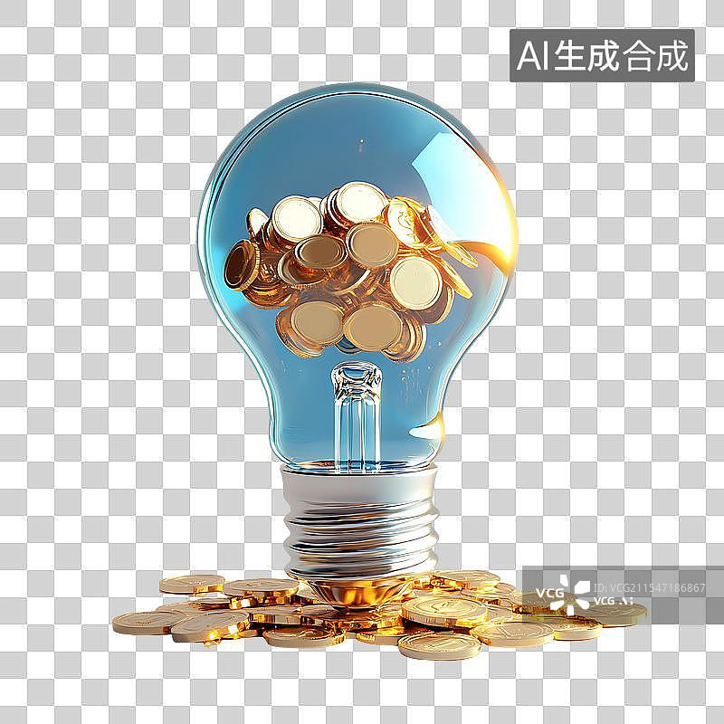 【AI数字艺术】CAD科技感金融商务元素金币商业模式发现创意方案图片素材