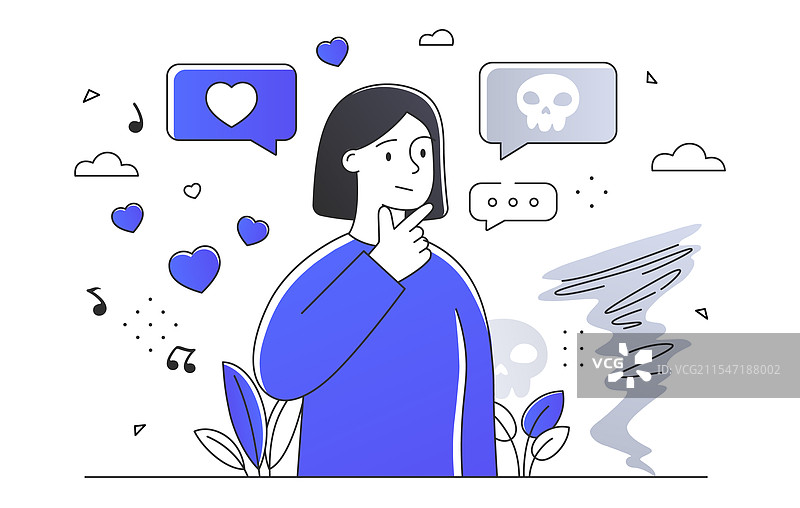 一个人在沉思图片素材