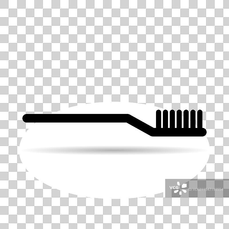 牙刷护理阴影图标 口腔卫生网站图片素材